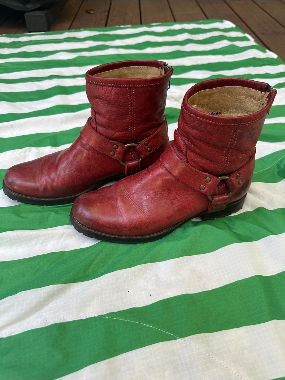 FRYE Veronica ankle harness boots (resoled with vibram lug soles!) - Picture 2 of 9